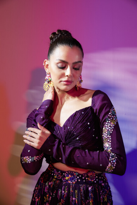 Handcrafted Lehenga with Chiffon Blouse